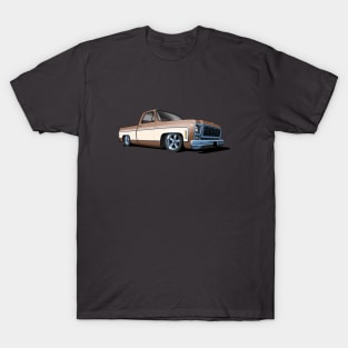 1980 Chevrolet C10 pickup in tan and white T-Shirt